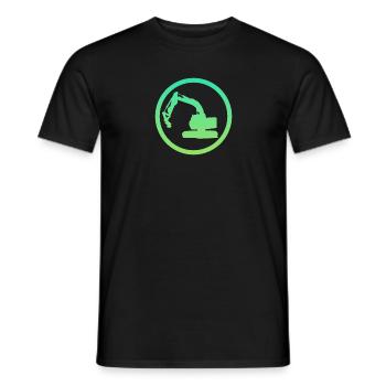 Excavator Driver Construction Site Excavator Driver - Men's T-Shirt - black - Front - AI Model Male 178 light (178cm)