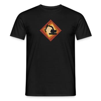 Bagger Baggerfahrer Bauarbeiter - Männer T-Shirt - Schwarz - Vorne - AI Model Male 178 light (178cm)