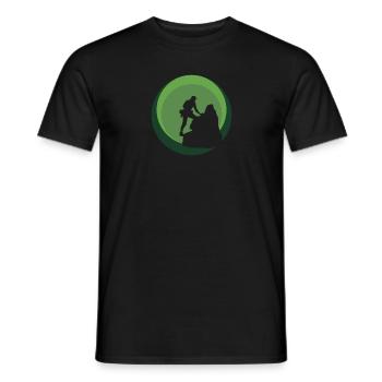 Climbing Wall Climbing Climber - Men's T-Shirt - black - Front - AI Model Male 178 light (178cm)