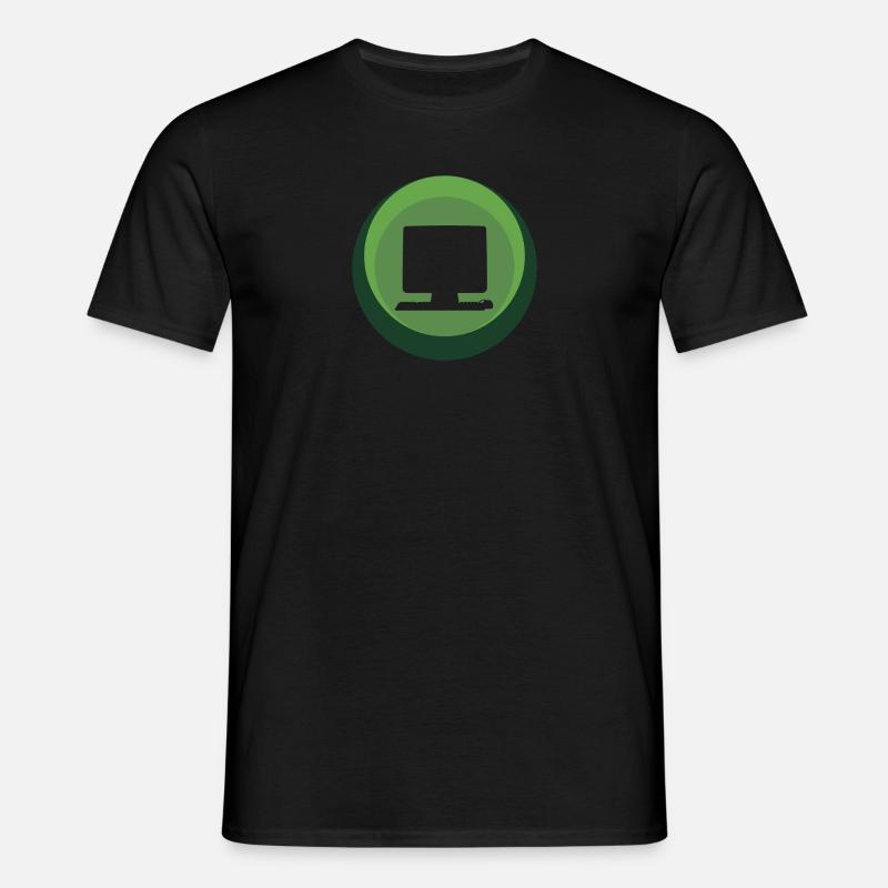 Computer Informatik Computerarbeit - Männer T-Shirt - Schwarz
