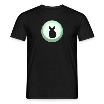 Chinchilla souris tamia - T-shirt homme - noir - Devant - AI Model Male 178 light (178cm)