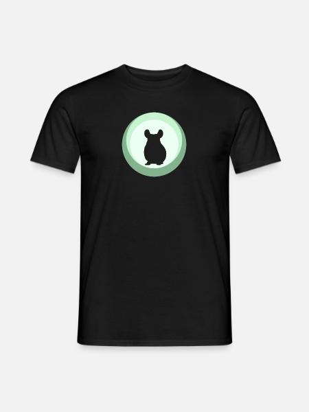 Chinchilla Mäuschen Streifenhörnchen - Männer T-Shirt - Schwarz