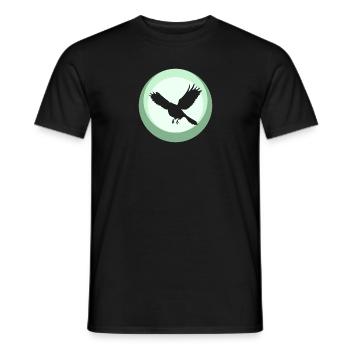Animal, Flying, Bird - Men's T-Shirt - black - Front - AI Model Male 178 light (178cm)