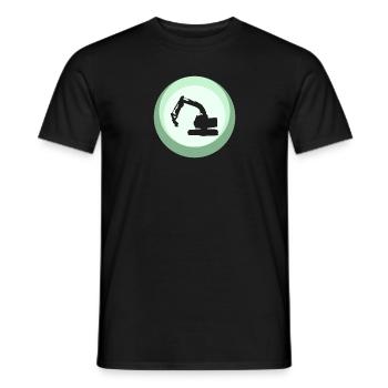 Pelle de chantier de construction Conducteur d’excavatrice - T-shirt homme - noir - Devant - AI Model Male 178 light (178cm)