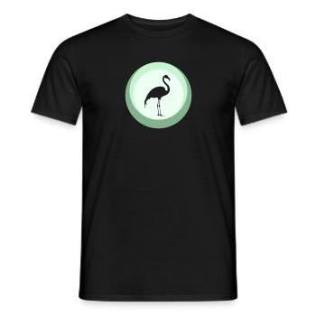 Flamenco Flamingos Water Bird - Men's T-Shirt - black - Front - AI Model Male 178 light (178cm)