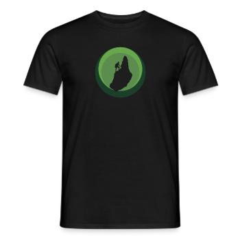 Climbing Alps Peaks - Men's T-Shirt - black - Front - AI Model Male 178 light (178cm)