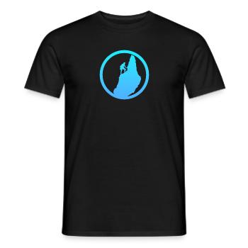 Mur d’escalade Summit Climber - T-shirt homme - noir - Devant - AI Model Male 178 light (178cm)