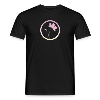 Botanical Flora Plants - Men's T-Shirt - black - Front - AI Model Male 178 light (178cm)