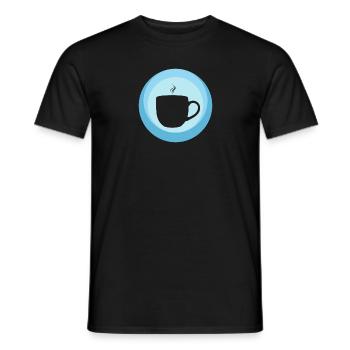 Café Espresso Cappuccino - T-shirt homme - noir - Devant - AI Model Male 178 light (178cm)