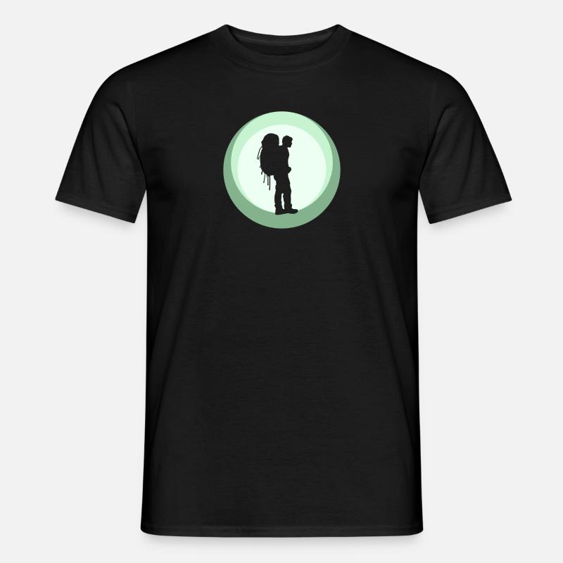 Backpacker Pilger Pilger - Männer T-Shirt - Schwarz