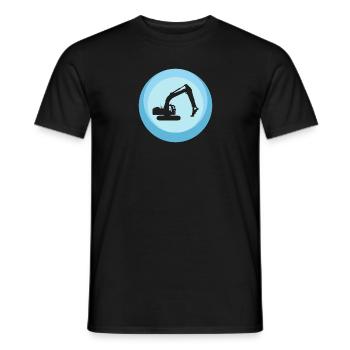 Chantier de construction conducteur d’excavatrice chantier - T-shirt homme - noir - Devant - AI Model Male 178 light (178cm)