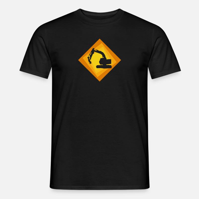 Bagger Baggerfahrerin Baustelle - Männer T-Shirt - Schwarz