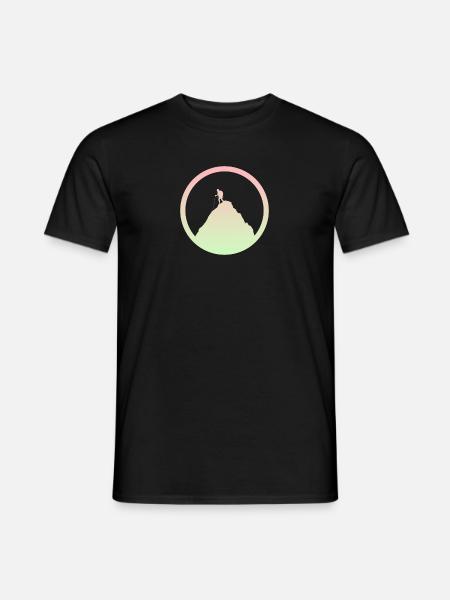 Kletterwand Berg Felsklettern - Männer T-Shirt - Schwarz