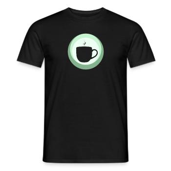 Kaffee Espresso Tasse - Männer T-Shirt - Schwarz - Vorne - AI Model Male 178 light (178cm)