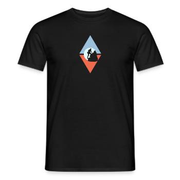 Klettern Berg Felsklettern - Männer T-Shirt - Schwarz - Vorne - AI Model Male 178 light (178cm)