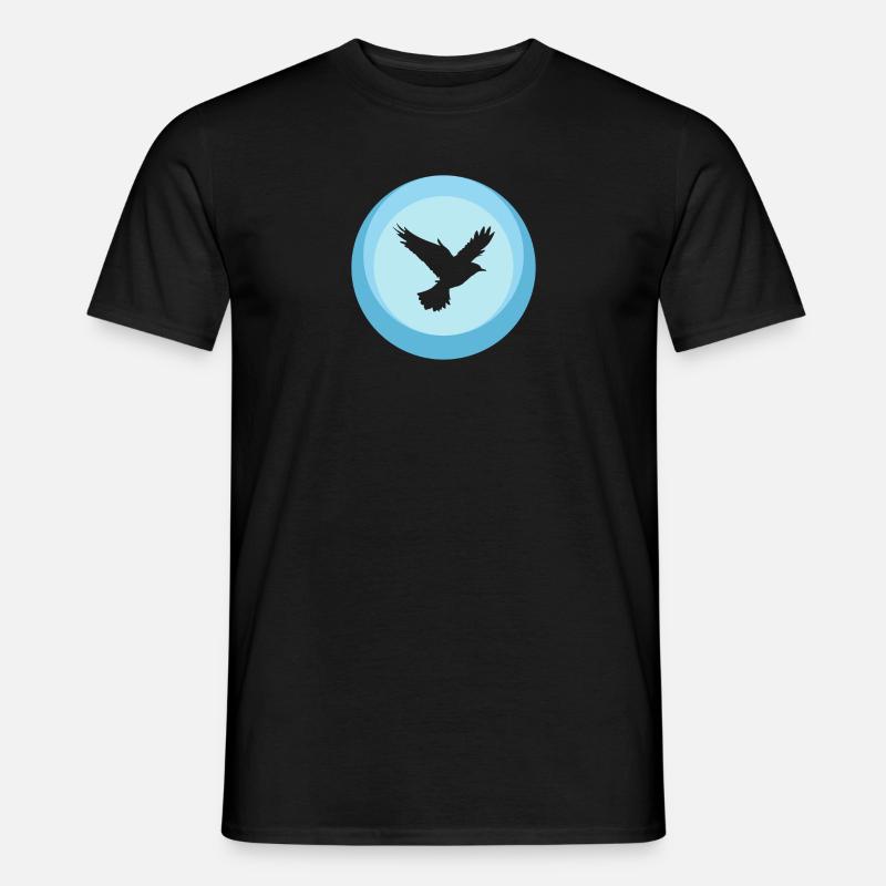 Tier Vogelschwarm Vogel - Männer T-Shirt - Schwarz
