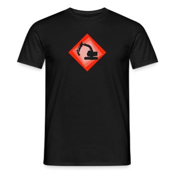 Excavator Female Excavator Driver - Men's T-Shirt - black - Front - AI Model Male 178 light (178cm)