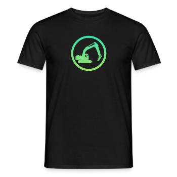 Excavator Driver Excavator Driver Construction Site - Men's T-Shirt - black - Front - AI Model Male 178 light (178cm)