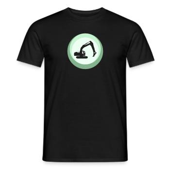 Construction Site Excavator Driver House Construction - Men's T-Shirt - black - Front - AI Model Male 178 light (178cm)