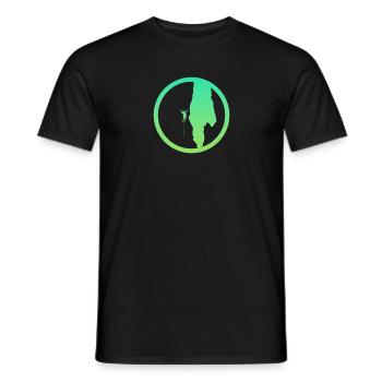 Kletterer Klettern Bergsteiger - Männer T-Shirt - Schwarz - Vorne - AI Model Male 178 light (178cm)