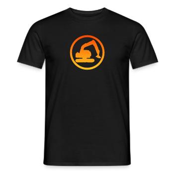 Excavator Driver Excavator Driver Construction Worker - Men's T-Shirt - black - Front - AI Model Male 178 light (178cm)