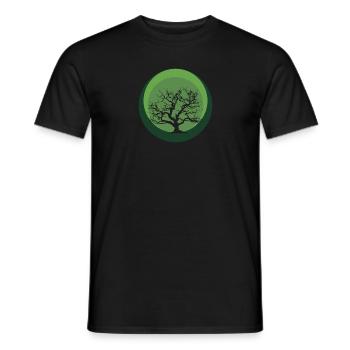 Botany, Flowers, Plants - Men's T-Shirt - black - Front - AI Model Male 178 light (178cm)