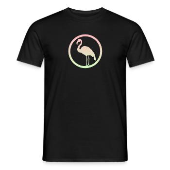 Waterfowl Flamingo Flamenco - Men's T-Shirt - black - Front - AI Model Male 178 light (178cm)