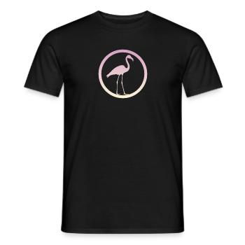 Waterfowl Flamingos Flamingos - Men's T-Shirt - black - Front - AI Model Male 178 light (178cm)