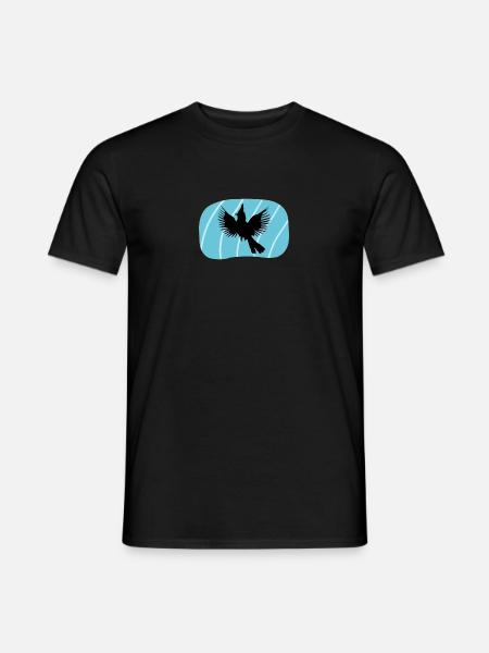 Cockatiel Flying Funny - Men's T-Shirt - black