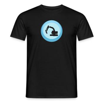 Construction Site Excavator Driver Excavator Driver - Men's T-Shirt - black - Front - AI Model Male 178 light (178cm)