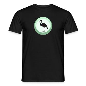 Flamingos Exotic Waterfowl - Men's T-Shirt - black - Front - AI Model Male 178 light (178cm)