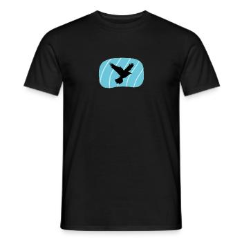 Flying, Bird, Animal - Men's T-Shirt - black - Front - AI Model Male 178 light (178cm)