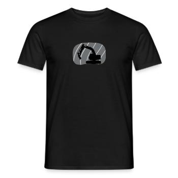 Chantier de construction Ouvrier de construction Conducteur d’excavatrice - T-shirt homme - noir - Devant - AI Model Male 178 light (178cm)