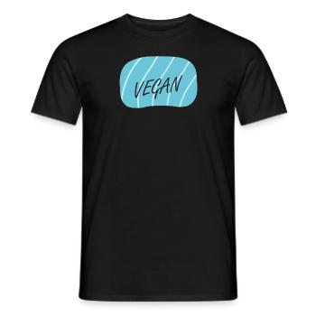 Bien-être animal végétalien - T-shirt homme - noir - Devant - AI Model Male 178 light (178cm)