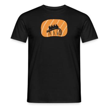 Achterbahn Rummel - Männer T-Shirt - Schwarz - Vorne - AI Model Male 178 light (178cm)