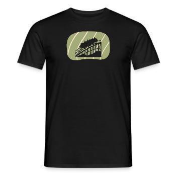 Fête foraine de grande roue de montagnes russes - T-shirt homme - noir - Devant - AI Model Male 178 light (178cm)