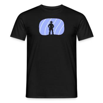Cowboy Rider Lasso - Men's T-Shirt - black - Front - AI Model Male 178 light (178cm)