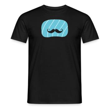 Beard November Mustache - Men's T-Shirt - black - Front - AI Model Male 178 light (178cm)