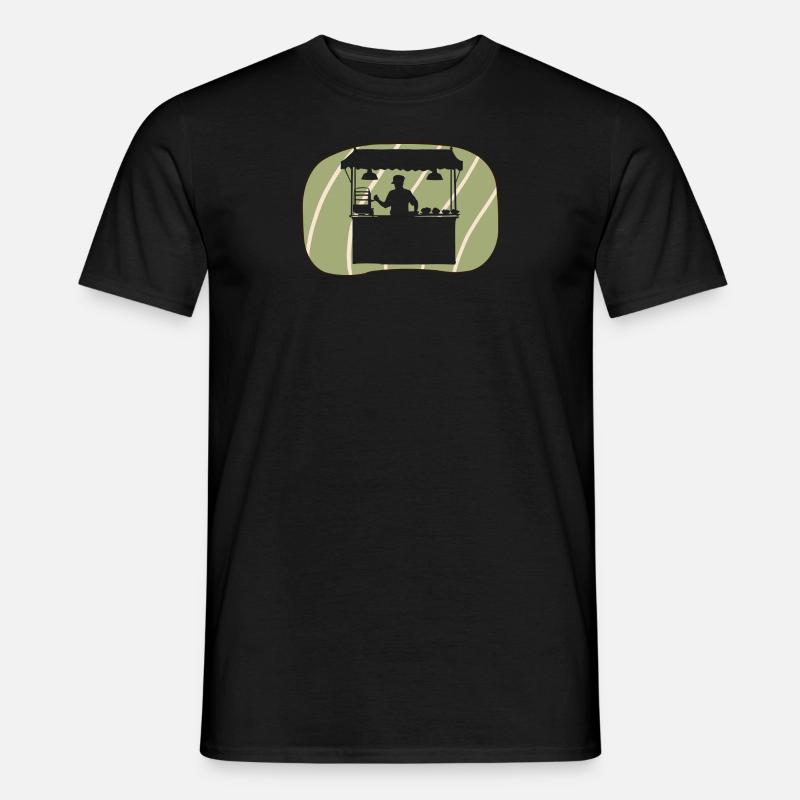 Imbiss Burger - Männer T-Shirt - Schwarz