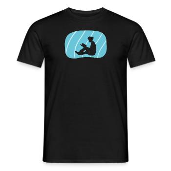 Lire Bookworm - T-shirt homme - noir - Devant - AI Model Male 178 light (178cm)