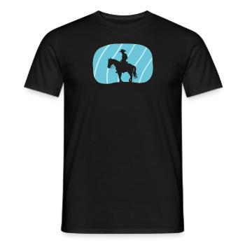 Western de cow-boy - T-shirt homme - noir - Devant - AI Model Male 178 light (178cm)