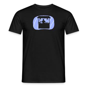 Food truck Snack bar Restauration rapide - T-shirt homme - noir - Devant - AI Model Male 178 light (178cm)