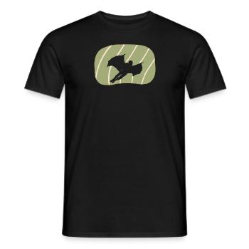 Cascadeur volant en wingsuit - T-shirt homme - noir - Devant - AI Model Male 178 light (178cm)