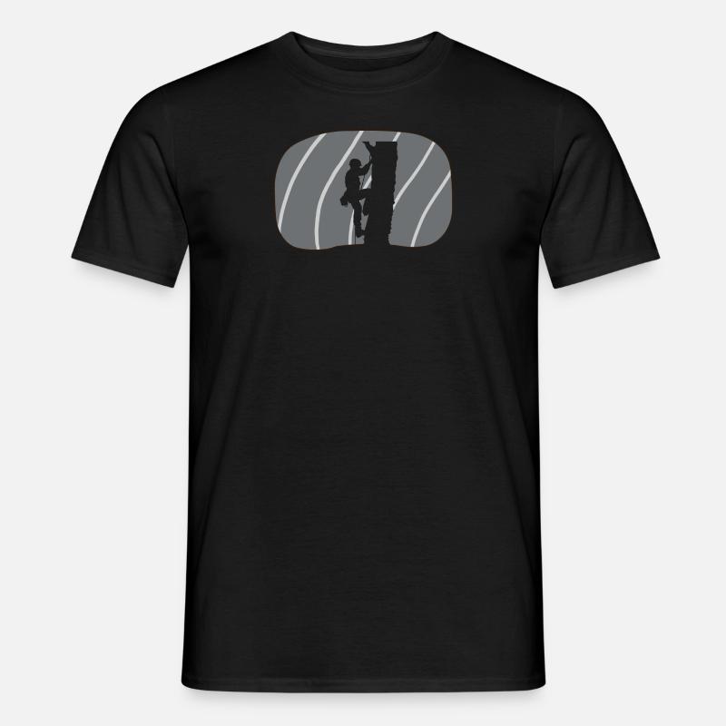 Klettern Kletterer Kletteraffe - Männer T-Shirt - Schwarz