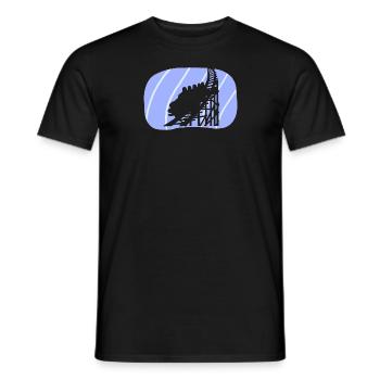 Montagnes russes, montagnes russes, Grande roue - T-shirt homme - noir - Devant - AI Model Male 178 light (178cm)