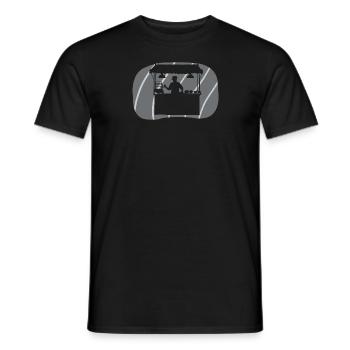 Food trucks fast food - Men's T-Shirt - black - Front - AI Model Male 178 light (178cm)