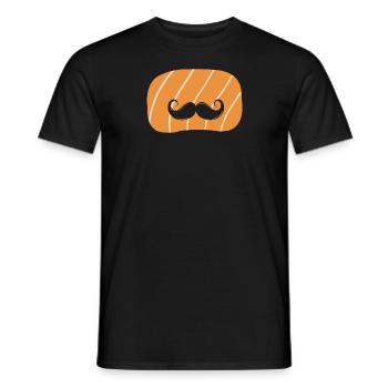 Mustache Hipster Facial Hair - Men's T-Shirt - black - Front - AI Model Male 178 light (178cm)