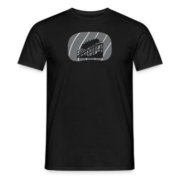 Roller coaster funfair - Men's T-Shirt - black - Front - AI Model Male 178 light (178cm)