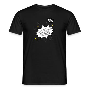 Es ruckelt immer ein wenig wenn das Leben ... - Männer T-Shirt - Schwarz - Vorne - AI Model Male 178 light (178cm)