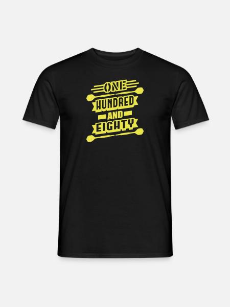 One Hundred and Eighty (Darts) - Men's T-Shirt - black